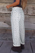 Floral Print Elastic Waist Regular Fit Pants