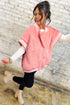 Varsity Striped Trim Patchwork Sherpa Fleece Vest