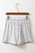 All Over Leopard Print Lace Up Accent Trim Shorts