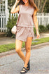 Mineral Wash Tank Top Split Skirt Two Piece Dress