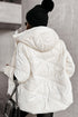 Casual Solid Quilted Hooded Zip Up Puffer Jacket