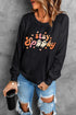 Retro Ghost Graphic Print Crew Neck Sweatshirt