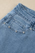 Denim Side Seam Rivet Ankle Length Jeans