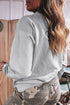 Western Floral Buffalo Plaid Striped Embroidered Patch Pullover Sweatshirt