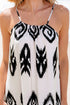 Abstract Geometric Pattern Sleeveless Flowy Maxi Dress