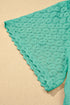 Lace Splicing Button Cutout V Neck Waffle Knit Blouse