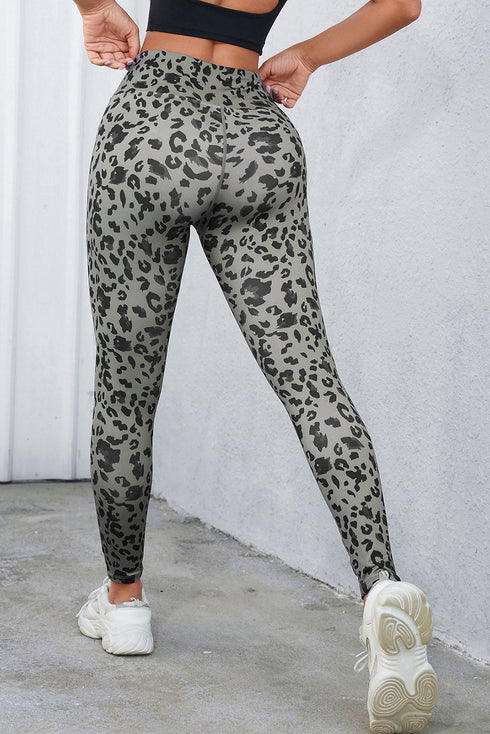 Classic All Over Leopard Print Active Leggings