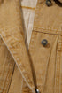 Metal Button Front Long Sleeve Collar Denim Jacket