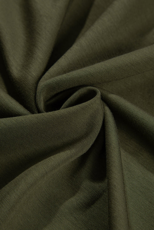 Ruched Detail Long Sleeve Textured Finish Midi Dress