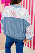 All Over Floral Print Round Neck Long Sleeve Top