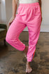 Casual Comfort Applique Detail High Waist Sweatpants