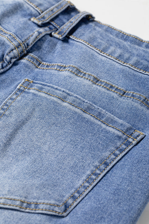 Western Embroidered Flare Leg Full Length Jeans