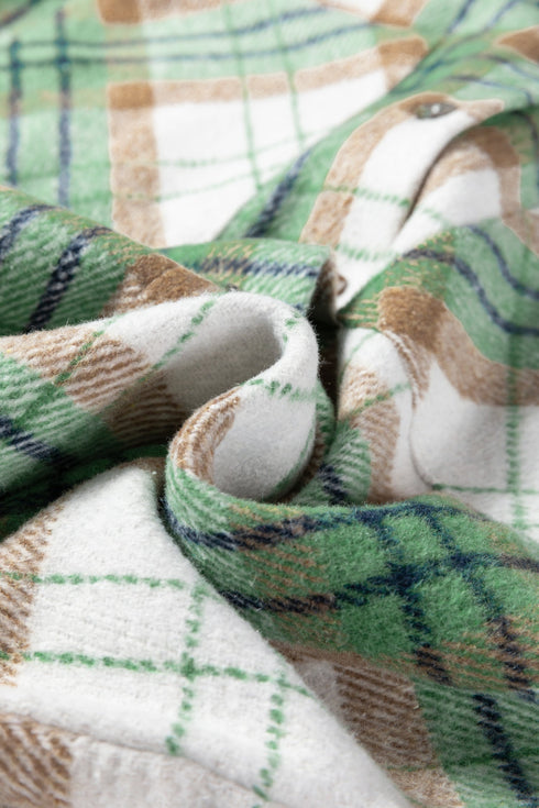 Southern Belle Casual Plaid Button Front Shacket