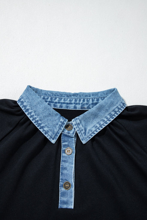 V Shaped Neck Opening Long Sleeve Top