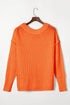 Ribbed Knit Round Neck Slouchy Chunky Sweater