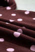 Polka Dot Pattern Collared Loose Pullover Sweater