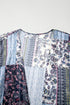 Bohemian Patchwork Print Open Front Resort Kimono
