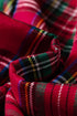 Plaid Ruffle Cuff Button Front Pocket Mini Dress