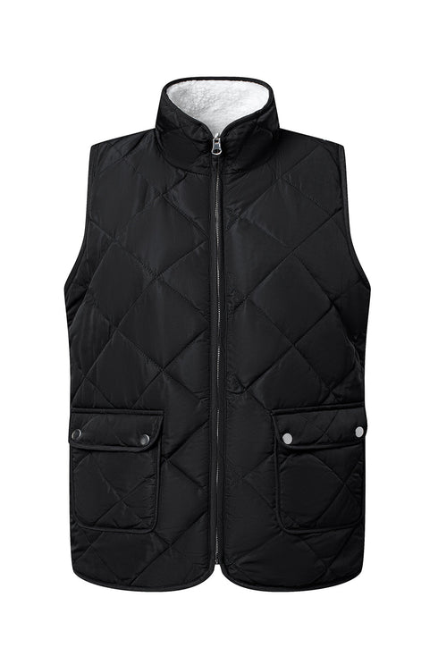 Exclusive Casual Fleece Lined Quilted Layering Vests