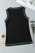 Contrast Stitch Animal Graphic Sleeveless Tank Top