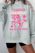 Cowgirl Rodeo Print Western Mock Neck Sweatshirt