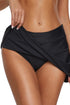Wide Waistband Smooth Stretch Mini Swim Skirt
