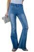 Exclusive Distressed Bell Bottom Flare Denim Jeans