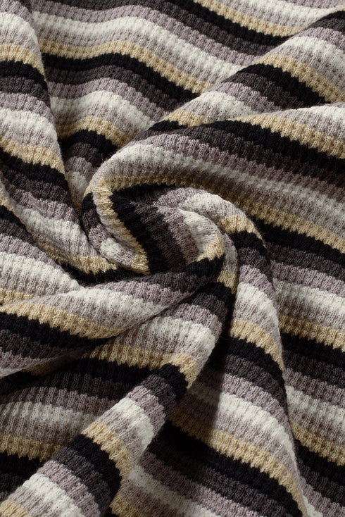 Striped Tassel Detail Tee And Wide Leg Pant Sets