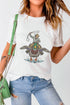 Western Duck Print Graphic Novelty Statement Tee