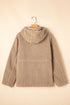 Exclusive Casual Fleece Zip Up Drawstring Hooded Pocketed Jacket