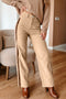 Cotton Corduroy Side Panel Straight Leg Pants