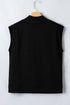 Glitter Ghost Print High Neck Graphic Tank Top