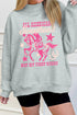 Cowgirl Rodeo Print Western Mock Neck Sweatshirt