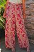 Bohemian Paisley Print Buttoned High Waist Wide Leg Pants