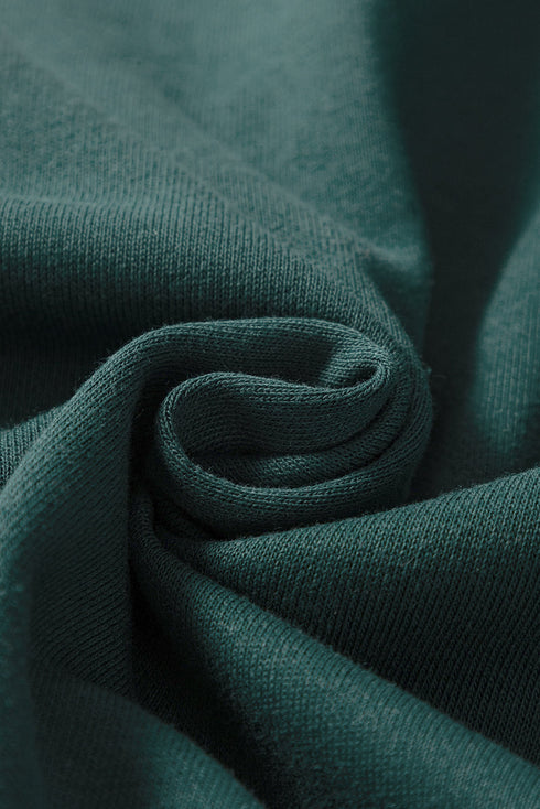 Paneled Loose Pullover And Lace Up Skort Two Piece Set