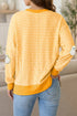 Ghost Patch Stripe Print Round Neck Long Sleeve Tee