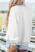 Polyester Slogan Print Mock Neck Reversible Sweatshirt