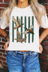 Western Mallard Stripes Printed Graphic Round Neck Tee