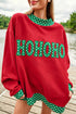 Polka Dot Letter Applique Framed Mock Neck Sweatshirt
