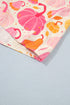 Pumpkin Print Pocket Placket Shell Button Lounge Set