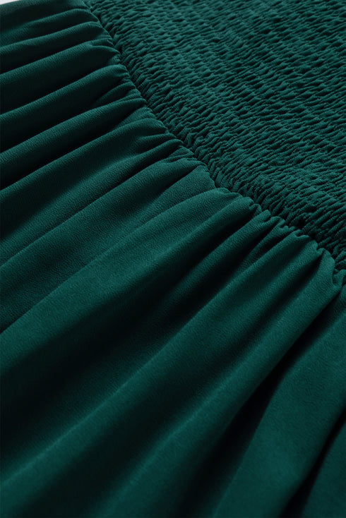 Sweetheart Flutter Sleeve Ruffle Hem Chiffon Midi Dress