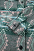 Aztec Geometric Print Button Front Long Sleeve Shacket