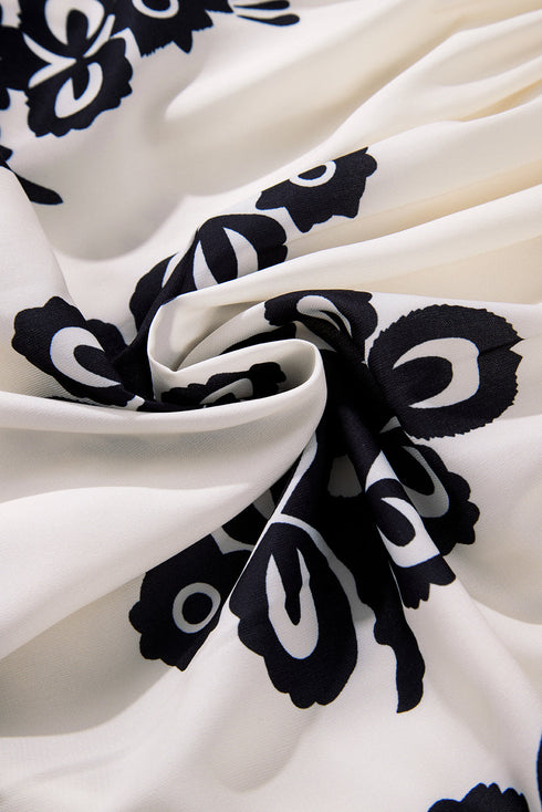 Abstract Print Fringe Tassel Bohemian Western Mini Dress