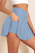 High Waisted Tulip Hem Side Pocket Active Skort