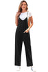 Solid Casual Adjustable Spaghetti Strap Straight Leg Jumpsuit