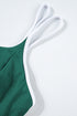 Ribbed Contrast Trim Adjustable Strap Two Piece Swimwear