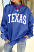 Houston Script Graphic Oversized Crew Neck Sweatshirt