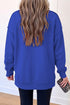 Reversible Mock Neck Oversize Drop Shoulder Sweatshirt