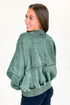 Vintage Washed Zip Front Jacket Style Sweatshirt