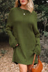 Oversized Drop Shoulder Exposed Seam Sweater Dress
